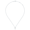 This 14k white gold diamond necklace boasts round brilliant diamonds in a bar style setting shows off the diamond shimmer. - Image 2 of 0