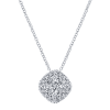 Three quarter carats of round brilliant diamonds dangle from 14k white gold in this necklace. - Image 1 of 0