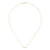 14k yellow gold diamond bar necklace with diamond accents - Image 3 of 0