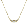 0.10 carats of round brilliant diamonds in a bar and bezel setting necklace. - Image 1 of 0