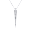 A beautiful 14k white gold diamond drop necklace with one third carats of diamonds. - Image 1 of 0