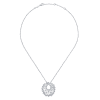 This 18k white gold diamond necklace features nearly 2 carats of diamond shine in this waterfall style diamond necklace. - Image 2 of 0
