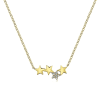 This 14k yellow gold diamond star necklace features delicate diamond accents. - Image 1 of 0