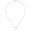 A pointed diamond bar in 14k yellow gold creates this 14k yellow gold fashion necklace. - Image 2 of 0