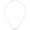 This 14k white gold diamond bar section necklace features one third carats of diamonds. - Image 2 of 0