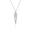 14k white gold and diamonds mix together in this diamond fashion necklace. - Image 1 of 0