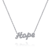 A 14k white gold diamond hope necklace with nearly one quarter carats of diamonds. - Image 1 of 0