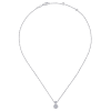 This 14k white gold diamond necklace showcases two diamond disc sections. - Image 2 of 0