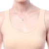 This 14k white gold diamond necklace showcases two diamond disc sections. - Image 3 of 0