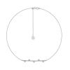 This 14k white gold diamond bar necklace is a choker. - Image 2 of 0