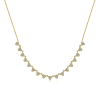 14k yellow gold diamond cluster necklace with nearly three quarter carats of diamond shine. - Image 1 of 0