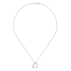 This 14k white gold diamond heart necklace boasts round brilliant diamonds and beautiful and simple style. - Image 2 of 0