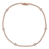 1.25 carats of diamonds are set in rose gold for a simple and beautiful look, with six bezel set diamonds to draw attention. - Image 1 of 0