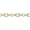 14k yellow and white gold sections create this diamond tennis bracelet. - Image 2 of 0