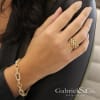 14k yellow and white gold sections create this diamond tennis bracelet. - Image 5 of 0