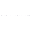 A singular diamond circle sits in the center of this 14k white gold diamond bracelet. - Image 3 of 0