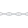 This 14k white gold diamond link tennis bracelet boasts over 1.5 carats of diamonds set into alternating white gold oval and bar sections. - Image 2 of 0