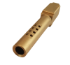 TiN Gold Ported Barrel For Glock 17 Barrel 9MM  Fits Generation  1 2 3 4 - Image 2 of 0