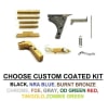 Lower Parts Kit  With Extended Controls For Glock Polymer80   P80 G19 Gen 1 - 3 With Out Trigger, Cerakote, Chrome, TiN Gold - Image 1 of 0