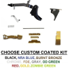 Lower Parts Kit For G43 Polymer80 - PF9SS 43 and SS80 With Upgraded Trigger Assembly, Upgraded Trigger  Connector and Extended Controls, Cerakote, Chrome, TiN Gold - Image 1 of 0
