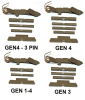 Flat Dark Earth (FDE) Extended Control Kits For Glock GEN 1 2 3 4 - Image 1 of 0