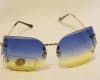Fashion Oversized Rimless Sunglasses Women Clear Lens Glasses Available - Image 5 of 0