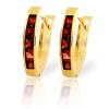1.3 Carat 14K Solid Yellow Gold Oval Huggie Earrings Garnet - Image 1 of 0