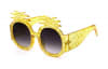 Fashion Pineapple Women Sunglasses Glittered Oversized Round Crystal Frame - Image 4 of 0