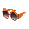 Fashion Pineapple Women Sunglasses Glittered Oversized Round Crystal Frame - Image 5 of 0