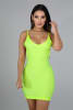 Rhinestone Neon Mini Dress - Image 1 of 0