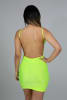 Rhinestone Neon Mini Dress - Image 2 of 0