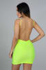 Rhinestone Neon Mini Dress - Image 3 of 0