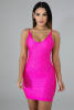 Rhinestone Neon Mini Dress - Image 4 of 0