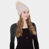 STONE DETAIL FAUX FUR POM POM BEANIE HAT - Image 2 of 0