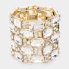 Emerald Cut Crystal Stretch Evening Bracelet - Image 3 of 0
