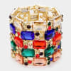 Emerald Cut Crystal Stretch Evening Bracelet - Image 5 of 0