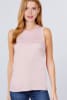 Sleeveless Round Neck Rayon Spandex Knit Top - Image 1 of 0