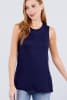 Sleeveless Round Neck Rayon Spandex Knit Top - Image 2 of 0