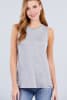 Sleeveless Round Neck Rayon Spandex Knit Top - Image 4 of 0