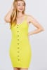 Front Snap Button Detail Strap Rib Cami Mini Dress - Image 5 of 0