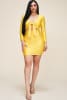 Long Sleeve Solid Tie Front Short Dress - Image 2 of 0