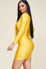 Long Sleeve Solid Tie Front Short Dress - Image 3 of 0