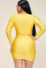 Long Sleeve Solid Tie Front Short Dress - Image 4 of 0