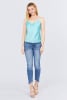 Cowl Neck W/back Open Tie Detail Cami Satin Woven Top - Image 4 of 0