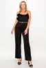 Ruffle Trim Belted Jumpsuit - Image 1 of 0