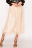 Lace Trim Accordion Pleated Midi Skirt - Image 1 of 0