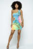 One Shoulder Two Side Cut Off Mini Dress W/mask - Image 1 of 0