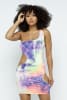 One Shoulder Two Side Cut Off Mini Dress W/mask - Image 2 of 0