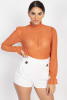 Ruffle Mock Neck Lace Top - Image 2 of 0