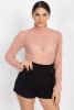 Ruffle Mock Neck Lace Top - Image 4 of 0